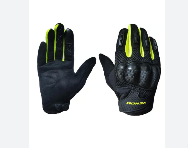 MOTOSİKLET ELDİVENİ YAZLIK VENOM VN-920 L BEDEN SARI-SİYAH