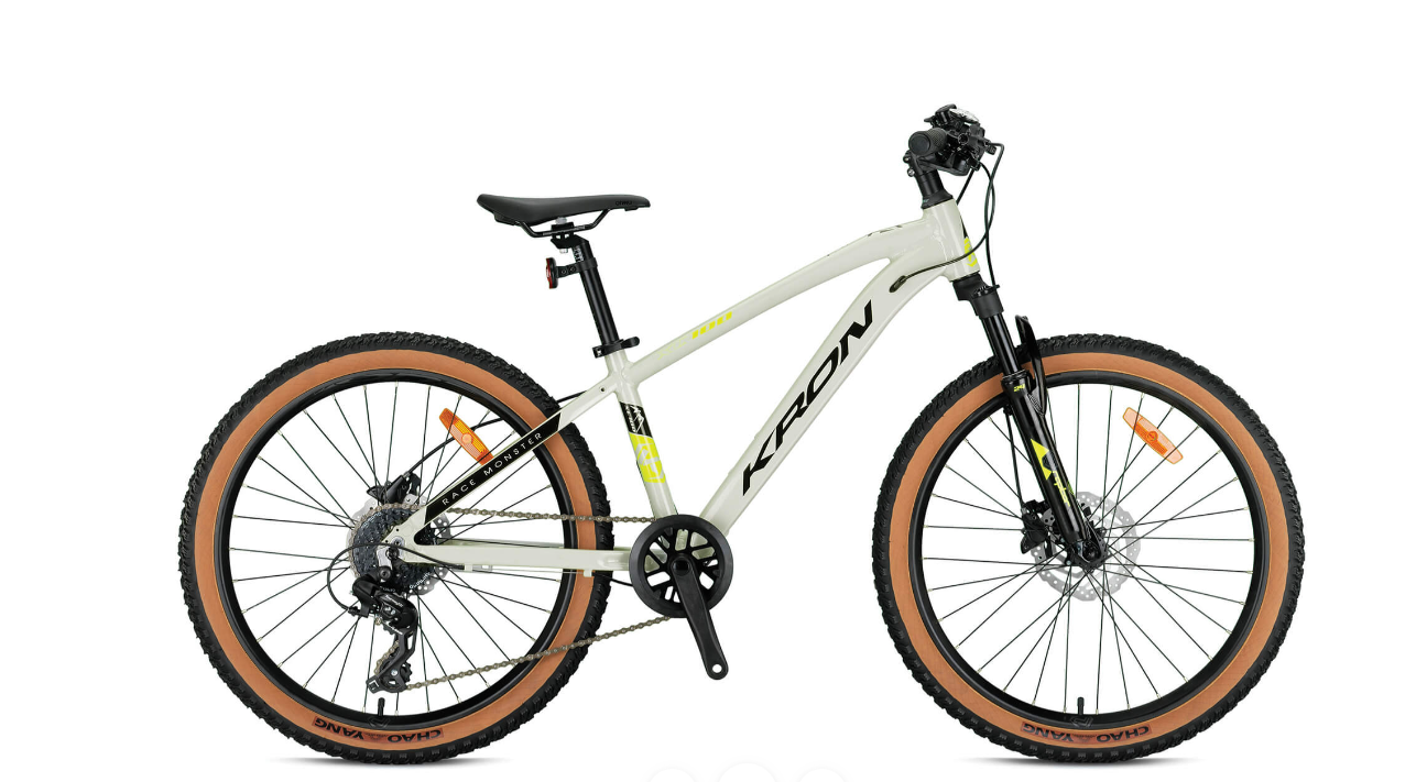 KRON XC100 HD 24 JANT 13cm KADRO BEJ-NEON SARI-SİYAH BİSİKLET
