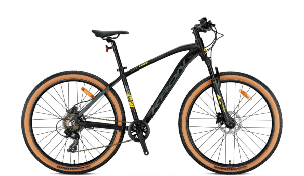 KRON XC100 HD 24 JANT 13cm KADRO MAT SİYAH-TURUNCU-BİSİKLET