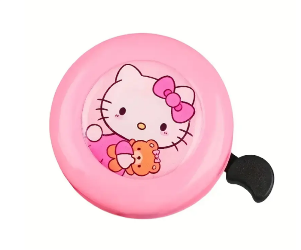 Hello Kitty Karakterli Metalik Pembe Bisiklet Aksesuarı