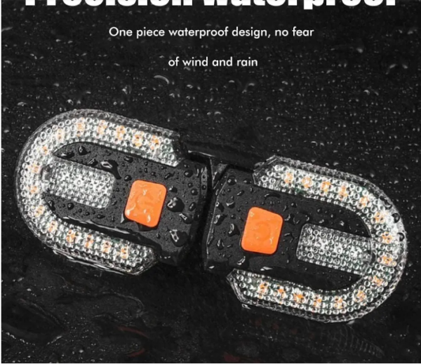 5 Modlu Su Geçirmez Usb Led Şarjlı Sinyal Kablosuz Kumandalı Bisiklet - Scooter Arka Işık