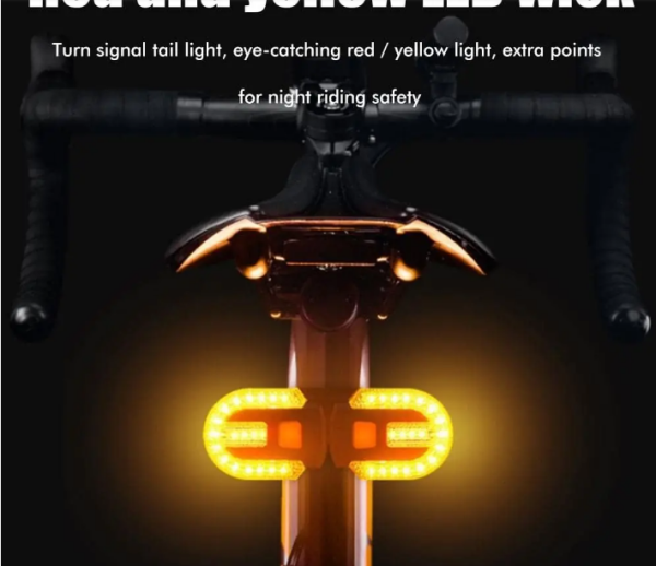 5 Modlu Su Geçirmez Usb Led Şarjlı Sinyal Kablosuz Kumandalı Bisiklet - Scooter Arka Işık