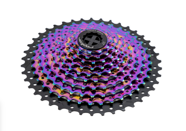 RAPTOR - CS-M1042, 10 Vites Kaset Dişli, 11-42T, (HG), Spider Black, Black-Rainbow