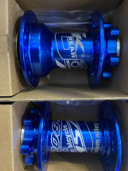 BİSİKLET ÖN ARKA HAZNE SETİ PASAK 32 DELİK HUB SESLİ MAVİ