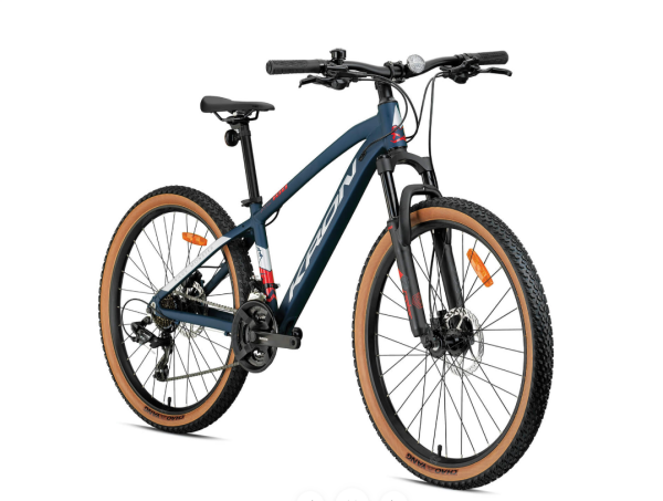 KRON XC100 HD 27,5 JANT 17cm KADRO LACİVERT-GRİ-KIRMIZI BİSİKLET
