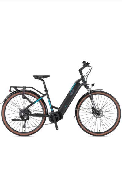 KRON LOOP COMMUTER 28 JANT 17,5cmn KADRO 9 VİYES E-BIKE SİYAH-TURKUAZ
