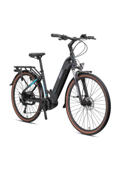 KRON LOOP COMMUTER 28 JANT 17,5cmn KADRO 9 VİYES E-BIKE SİYAH-TURKUAZ