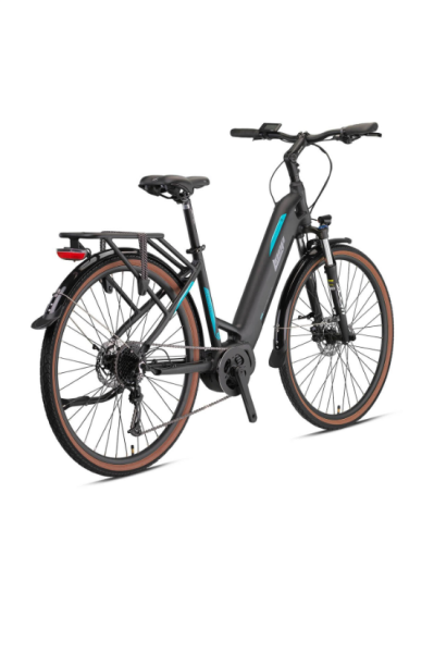 KRON LOOP COMMUTER 28 JANT 17,5cmn KADRO 9 VİYES E-BIKE SİYAH-TURKUAZ