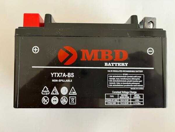 MOTOSİKLET AKÜSÜ YTX7A-BS SCOOTER UYUMLU