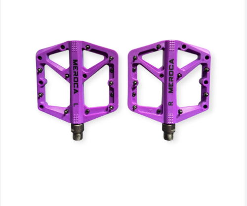 BİSİKLET PEDAL MEROCA RULMANLI ÇİVİLİ MOR