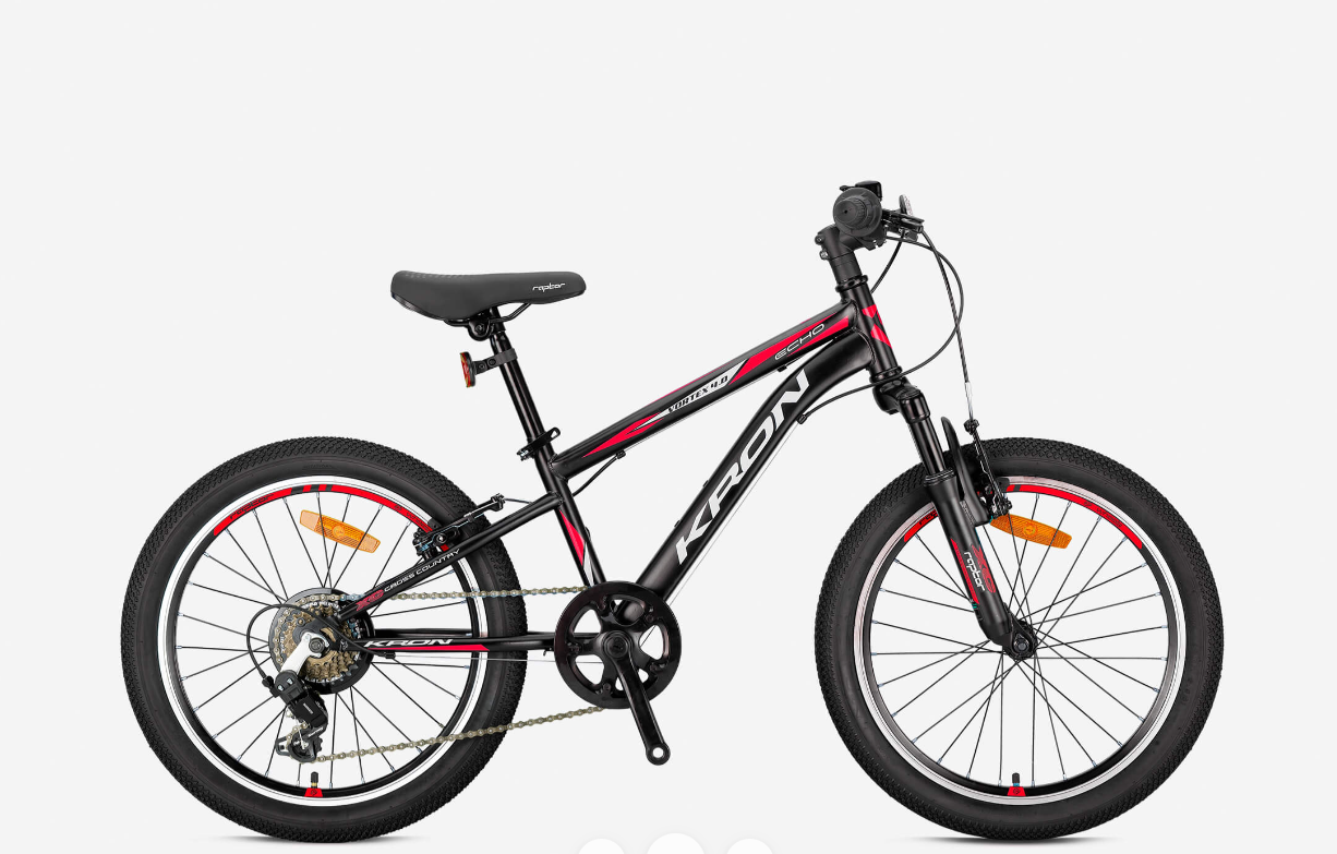 KRON VORTEX 4.0 20 JANT SİYAH-KIRMIZI BİSİKLET