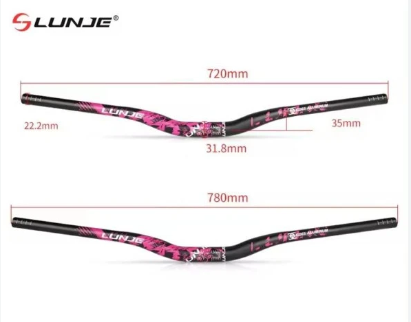 BİSİKLET LUNJE GİDON 780mm 31.8mm SİYAH-MOR
