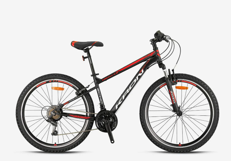 KRON VORTEX 4.0 V-FREN 26 JANT BİSİKLET SİYAH-KIRMIZI