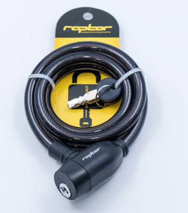 RAPTOR - Halat Kilit - 12x120 Anahtarlı Siyah