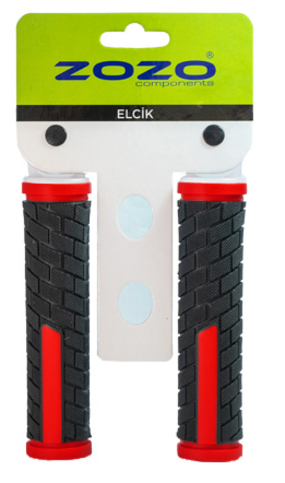 ZOZO - G138 BİSİKLET ELCİK SİYAH-KIRMIZI 128MM