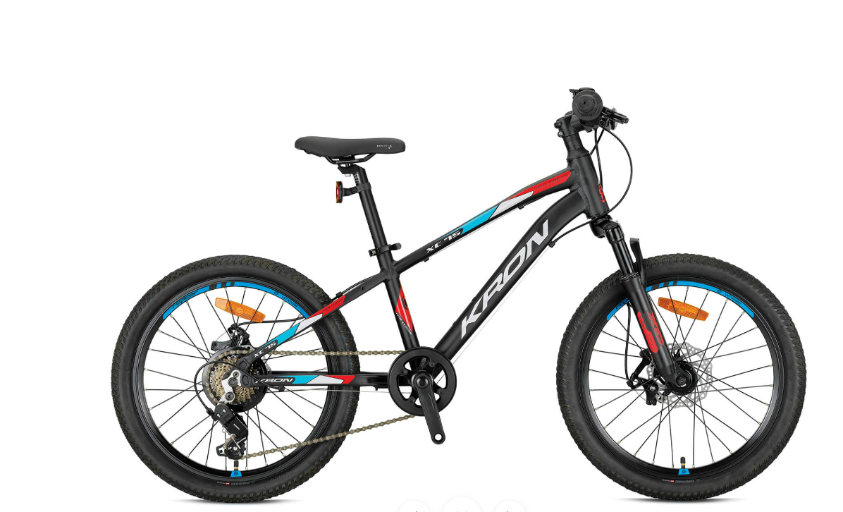 KRON XC75 MD 20 JANT 11cm KADRO 7 VİTES MAT SİYAH-SARI-MAVİ BİSİKLET