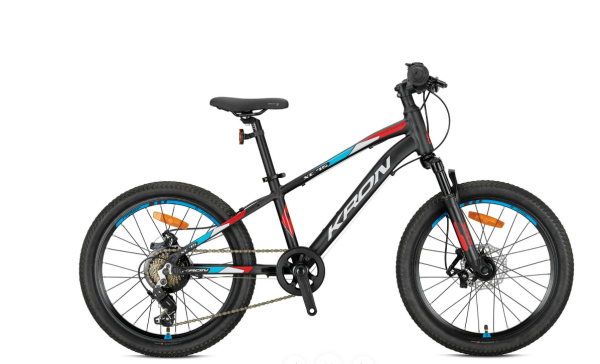 KRON XC75 MD 20 JANT 11cm KADRO 7 VİTES MAT SİYAH-SARI-MAVİ BİSİKLET