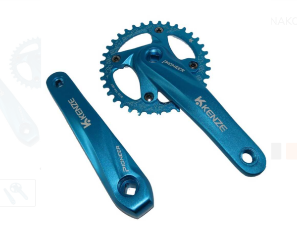 MTB KARE MİL TEKLİ RENKLİ AYNAKOL 36T 170MM MAVİ