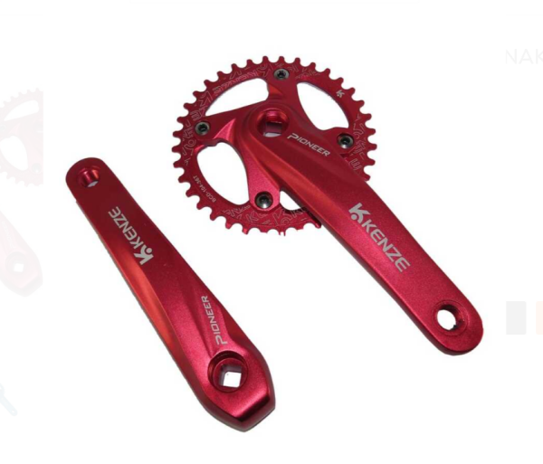 MTB KARE MİL TEKLİ RENKLİ AYNAKOL 36T 170MM KIRMIZI