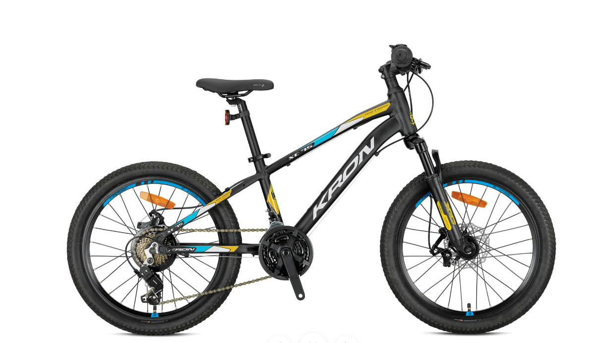 KRON XC75 MD 24 JANT 13cm KADRO SİYAH-SARI-MAVİ BİSİKLET