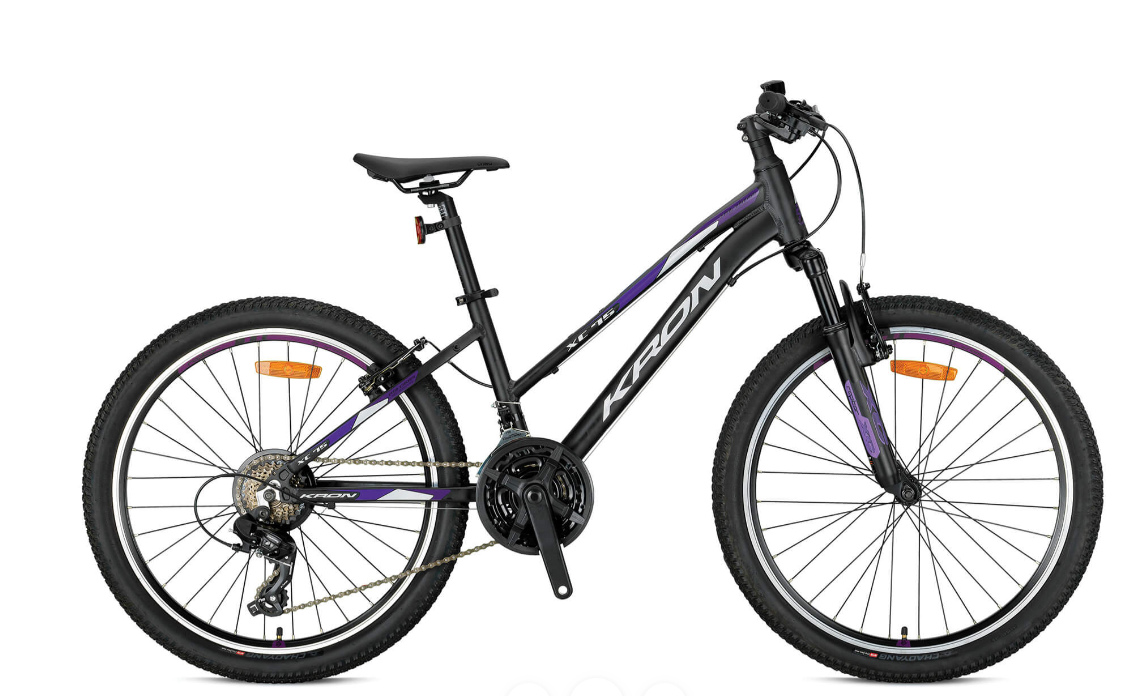KRON XC75 V-FREN 24 JANT 13cm KADRO SİYAH-MOR BİSİKLET