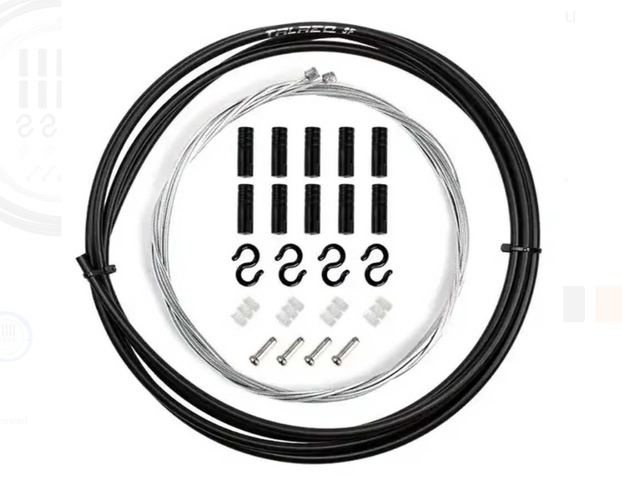 TRLREQ VİTES TEL KABLO SETİ 4MM - 2 Metre Kablo / 2 x Tel / 10 x Kapsül / 5 x Kanca / 4 x Silikon / 4 x Tel Ucu SİYAH