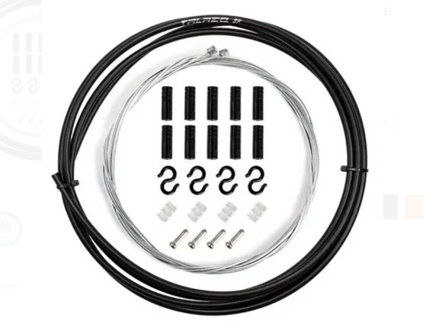 TRLREQ VİTES TEL KABLO SETİ 4MM - 2 Metre Kablo / 2 x Tel / 10 x Kapsül / 5 x Kanca / 4 x Silikon / 4 x Tel Ucu SİYAH