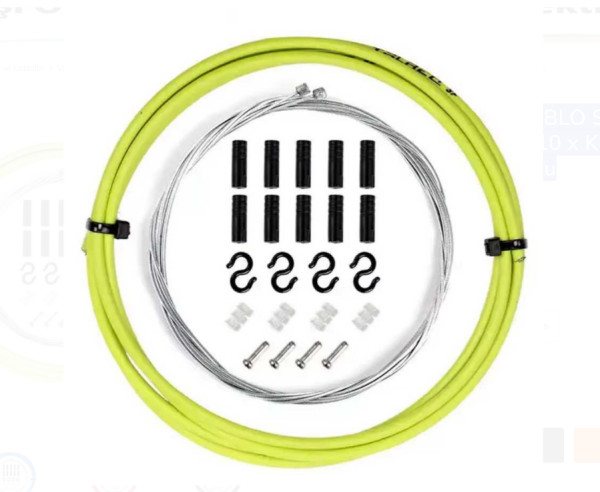 TRLREQ VİTES TEL KABLO SETİ 4MM - 2 Metre Kablo / 2 x Tel / 10 x Kapsül / 5 x Kanca / 4 x Silikon / 4 x Tel Ucu SARI