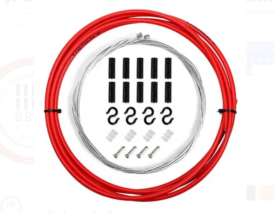 TRLREQ VİTES TEL KABLO SETİ 4MM - 2 Metre Kablo / 2 x Tel / 10 x Kapsül / 5 x Kanca / 4 x Silikon / 4 x Tel Ucu KIRMIZI