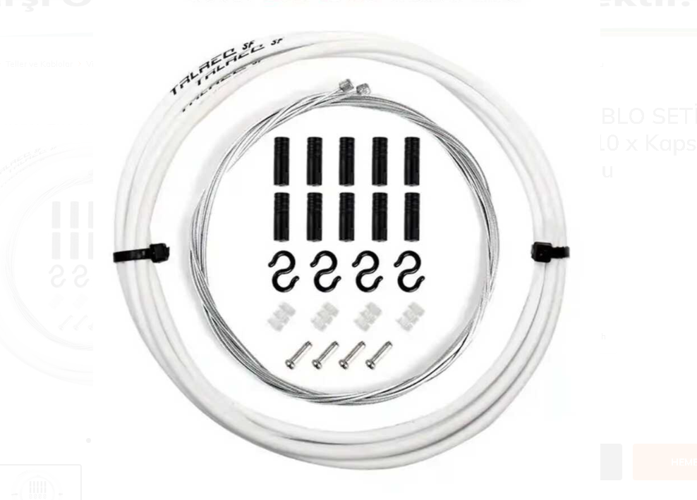 TRLREQ VİTES TEL KABLO SETİ 4MM - 2 Metre Kablo / 2 x Tel / 10 x Kapsül / 5 x Kanca / 4 x Silikon / 4 x Tel Ucu BEYAZ