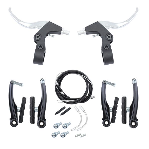 Fren Takımı - 16-20, V-Fren, Alüminyum, Yarı Alüminyum Kol, Siyah