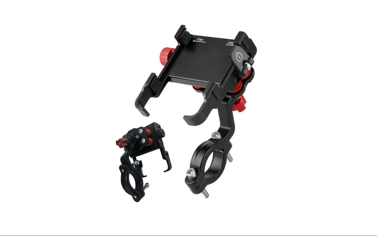 BRIVIGA - 360° Döner Alüminyum Bisiklet Telefon Tutucu (15–28mm Gidon, 4.5–7.1” Uyumlu, Hızlı Sök-Tak