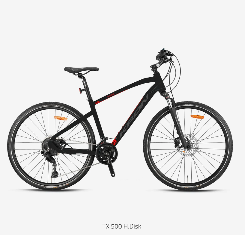 KRON TX500 28 HD SİYAH-KIRMIZI 20cm KADRO BİSİKLET