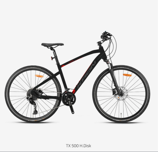 KRON TX500 28 HD SİYAH-KIRMIZI 20cm KADRO BİSİKLET
