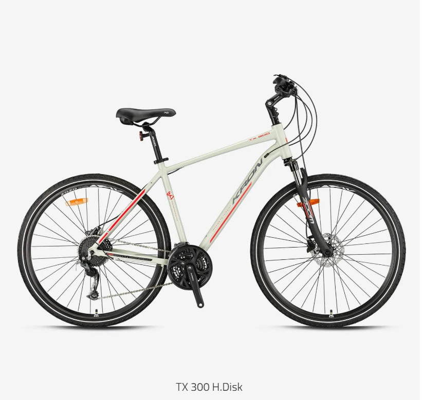 KRON TX300 28 HD 27 VİTES 20cm KADRO MAT BEJ-GRİ-KIRMIZI BİSİKLET